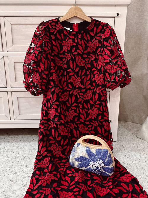 Azure Bloom Beaded Handbag